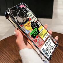 Una funda de teléfono creativa simple y personalizada con una etiqueta de sello a la moda y protección contra golpes y caídas, compatible con  17.17 Pro...17 Pro Max...17 Agua. 16.16 Pro...16 Pro Máx.16 más.. 15.15 Pro Max...15 Pro...15 más.. 14.14 Pro...14 más..14 Pro Max... 13.13 Pro...13 Pro Max...12.12 Pro...12 Pro Max...11.11 Pro...11 Pro Máx.XR.X.XS.XS máx.Se.MiNi, Código de barras, funda trasera suave transparente de alta calidad y anti-caída - Transparente 874 - Ver 1