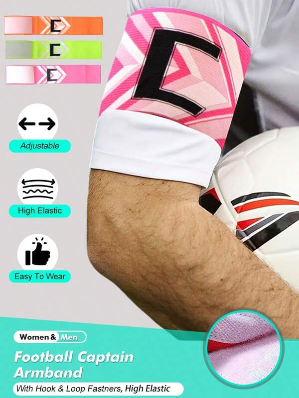 1 pieza-Brazalete de capitán de fútbol, brazalete de capitán de fútbol C, marca de reconciliación, brazalete de entrenamiento de partido de fútbol, brazalete que ayuda a ubicar con precisión la posición del capitán en los deportes de equipo y facilita las actividades!