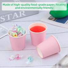 Light Pink Disposable Plates & Napkins, Light Pink Plates And Napkins Party Supplies, Fits 24 Guests, Disposable Paper Plates Party Tableware Suitable For Birthday, Wedding, Party, Family Picnic