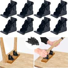 8 Pack 90 Degrees Folding Table Legs Brackets, Lock Extension Support Bracket Heavy Duty Folding Brackets, Foldable Self-Lock Hinges With Screw For Table Chair Bed Leg Feet - Multicolor - View 2
