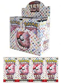 pokemon (Calidad básica de papel, solo para exhibición) Paquete de refuerzo de las Cartas Pokémon del Juego de Cartas Coleccionables de Pokémon Scarlet & Violet 151, colección de tarjetas, juguetes, regalo