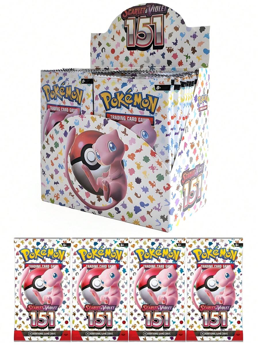 pokemon (Calidad básica de papel, solo para exhibición) Paquete de refuerzo de las Cartas Pokémon del Juego de Cartas Coleccionables de Pokémon Scarlet & Violet 151, colección de tarjetas, juguetes, regalo