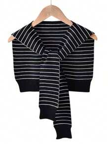 1pc Women's Cute Solid Color Knitted Shrug Shoulder Wrap, Warm And Suitable For Daily Use