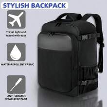 Hand Luggage Backpack 40x20x25, Ryanair Waterproof Hand Luggage Airplane Backpack, 14 Inch Business Laptop Backpack Travel Backpack For Weekender Men Women, Black - màu đen - Xem 1