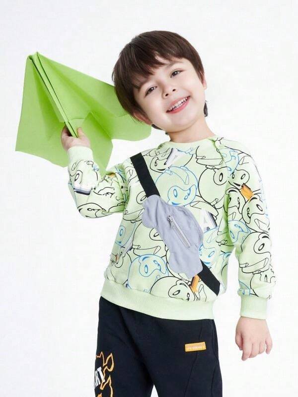 Annil Abbigliamento per bambini: maglia girocollo a maniche lunghe per bambini piccoli, adatta per la primavera