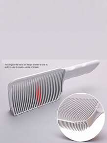 1pc Professional Heat-Resistant Cutting Comb - For Men's Flat Top Haircut, Ergonomic Handle Design, Suitable For Dry Styling And Barber Shop Use, High-Temperature Plastic Material, Hairstylist Tool