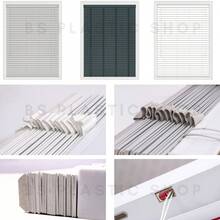 Faux Wood Wooden Window Blinds 50mm Slats With Tape & String Venetian Blind - 白色(帶膠帶) - 查看 4