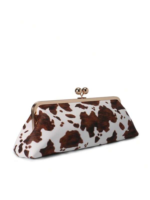 Cartera tipo clutch de piel sintética de vaca estampada para mujer, de gran capacidad, de piel sintética suave para fiesta, boda, cóctel, cena, regalo para novia, dama de honor, madre o amiga