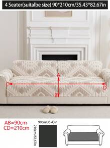 1pc All Season Sofa Cushion Cover, Warm Thickened Sofa Seat Protector, Modern Minimalist Anti-Slip Sofa Slipcover, Dust-Proof And Washable, Soft And Fade-Resistant, Pet-Friendly, Fits L-Shaped Sofa And 1/2/3/4 Seater Sofa