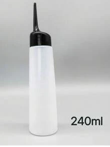 直嘴洗发瓶、染发剂分配瓶、沙龙护发油和干洗洗发水瓶、返校、旅行度假必需品、女士发饰 - 白色 - 查看 2