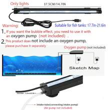 Fish Tank Aquarium LED Air Bubble Oxygenation Lamp Color Changing Bubble Light .LED Nano Bubble Light, Fish Tank Light With Air Bubble Hole,LED 7 Color Automatic Color-Changing Oxygenated Aquarium Tools For Fish Tank,Turtle Tank, Betta, Shrimp