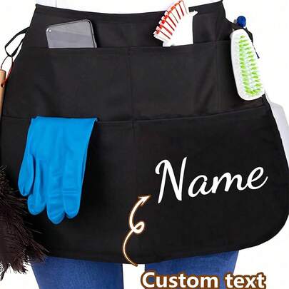 1 Chiếc Tạp Dẻ Polyester Unisex Tùy Chỉnh Cá Nhân Có 2 Túi - Tạp dề ngắn nửa eo tùy chỉnh cho người phục vụ, thợ làm tóc, thợ cắt tóc, tiệm làm đẹp, trường dạy nghề làm đẹp, quà tặng tùy chỉnh, thích hợp cho nhà bếp, khách sạn, nhà hàng, nấu ăn, làm bánh và đầu bếp, hoàn hảo để in chữ hoặc logo cá nhân, đa chức năng, thời trang, chất lượng cao, văn phòng, quà tặng Ngày Valentine, Ngày của Mẹ, Ngày của Cha, lễ tốt nghiệp, đám cưới, tân gia, không gian ấm áp, trang trí Giáng sinh, cuộc sống thanh lịch, tình yêu vĩnh cửu