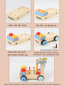 Children's Educational Play House Toys, Screw Disassembly, Assembly, Nut Building Blocks, Simulation Nail Knocking Repair Multi-Functional Tool Table Toys