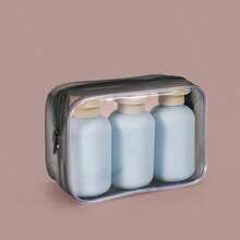 3 件装塑料旅行洗发水瓶，透明蓝色洗发水、护发素、沐浴露泡沫泵瓶 - 彩色 - 查看 14