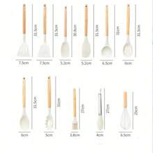 12pcs/Set Non-Stick Cookware Set Include Spatula, Ladle, Soup Spoon And Storage Bucket