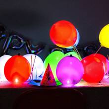 Illooms Light-Up Balloons, 15 Count – Mixed Color LED Glow Balloons For Parties & Celebrations - default - View 10