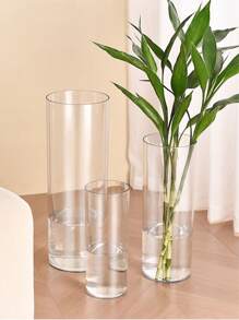 1个大型亚克力花盆，透明深水花盆，适用于家庭/花店，适合种植鲜花和植物。塑料材质，可用于插花、家居装饰、花瓶、桌面装饰、生日礼物、毕业典礼装饰、房间装饰等。