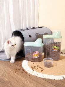 Personalized Custom Pet Food Storage Containers, Custom Pet Pet Food Storage Containers & Measuring Spoons, Dog Food Containers, Cat Food Containers, Dispensing Bottles - Multicolor - View 3