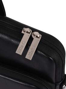 Pasta para laptop à prova de choque, bolsa para laptop preta de poliuretano com alça compatível com ThinkBook HP