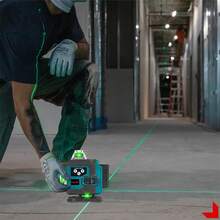 ONEVAN 16 Lines 4D Laser Levels 360 Horizontal Vertical Green Line Laser Level Self-Leveling Measure Leveling Tool - UK Plug(220-240V) - View 11
