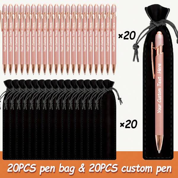1/5/10/20pcs Customizable Ballpoint Pens, Personalized Writing Tools, Suitable For Carving Names And Company Websites, Ideal Choice For Men, Anniversaries, Birthday Gifts, Promotional Gifts, Stationer