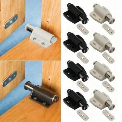 10pcs Magnetic Cabinet Door Bouncer - Magnetic Touch Latch, Push Open Cabinet Door Latches And Catches, Push Release Opener Door Magnets For Cabinets And Drawers