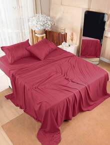 Premium Percal Flex Fitted Sheet - LC - Color caoba - Ver 2