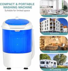 GX24977-PE, mini lavadora y hilador, capacidad de 5 libras, semiautomática compacta para lavandería, departamento, recámara, RV, lavadora portátil - Capacidad de 5,5 libras - Ver 7