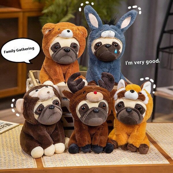 1pc 2025 New Arrival Cute Shar Pei Plush Doll, Wrinkly Dog Transformation Claw Machine Doll, Children Companion Animal Dog Stuffed Doll, Teens Creative Figurine - Birthday Gift - Easter Gift - Valentines Gift - Gift - Doll - Easter - New Bestseller - New Explosion Model - New Hot Selling - New Launch - New Doll - New Plush - New Figurine