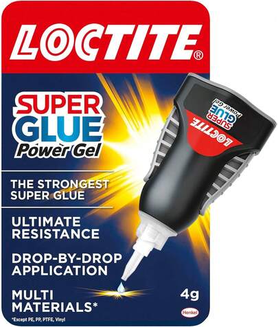 Loctite Super Glue Power Gel Control, Flexible Super Glue Gel, With Non-Drip Formula For Vertical Applications,With Precise Nozzle, Clear, 4g (Pack Of 1)