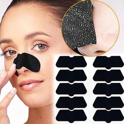 5/10/20/50/60pcs Disposable Nose Pore Strips, Skin Care Tool To Shrink Pores, Remove Blackheads & Pimples, Clean & Renew Nose Membrane, Cooling & Soothing, Fresh & Clear, Help Reduce Excess Nose Oil, Suitable For Men & Women, Great Christmas/Holiday Gift