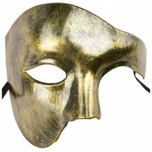1 peça máscara de baile de máscaras meia-face para festa de Halloween, máscara misteriosa, formatura, carnaval, baile à fantasia, boate, príncipe vintage, máscara de um olho só, meia-face
