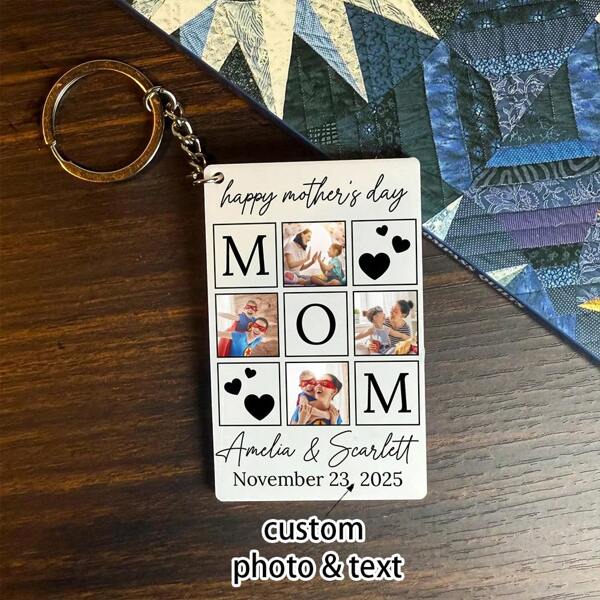 Custom Photo Mothers Day Keychain, Personalized Pictures Keychain, Mama Keychain, Mom's Birthday Gift, Keychain For Grandma, Gift For Her