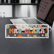 1 件定制亚克力教师办公桌名牌、个性化亚克力教师姓名标牌、个性化教师礼物、教师办公桌名牌、定制教师标牌、教师感谢礼物、教师姓名标牌、返校礼物 - 彩色 - 查看 5