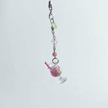 Original Design Y2K Style Cute Summer Cooling Handmade Crystal Beaded Imitation Cocktail Drink Pink Mobile Phone Lanyard Charm, Earphone Case Strap