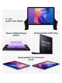 Redmi Pad 2 Tablet Global Version 8GB+256GB MediaTek Helio G100-Ultra Processor Xiaomi HyperOS 2 Operating System 11-Inch Display 2560 X 1600 Resolution 9000mAh Battery 18W Fast Charging - Grey - View 2