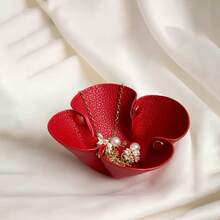 1 pieza Elegante bandeja con forma de flor para joyas, organizador de escritorio elegante para baratijas, solución de almacenamiento para maquillaje y aretes, bandeja decorativa versátil para la decoración del hogar, regalo perfecto para cumpleaños, aniversarios y ocasiones especiales, mejora tu espacio con este accesorio funcional y estético, ideal para entusiastas de la moda y amantes de la organización, eleva tu tocador u oficina con este diseño único, imprescindible para decoración y regalos de temporada