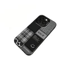 Funda de Teléfono con Patrón de Letras Creativas para iPhone 16ProMax 16Pro 16Plus 16 15ProMax 15Pro 15Plus 15 14ProMax 14Pro 14Plus 14 13ProMax 13Pro 13 12ProMax 12Pro 12 11ProMax 11Pro 11 X Xs Xr XsMax, Funda de Teléfono a Prueba de Golpes de Moda - Colores mixtos - Ver 5