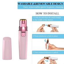 [Painless Epilator] Female Facial Epilator, Female Facial Trimmer, Eyebrow Facial Razor | For Lips, Body, Arms, Beard, Hair And Chin | Painless Epilator, Dual Purpose For Home Travel | Valentine's Day Gift For Mother, Girlfriend