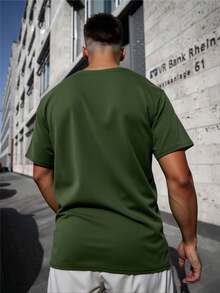 King T-shirt Playera de Hombre Estampada con Diseño Gráfico Frontal Cráneo, Serpiente, Alas y Flores y texto "True Victory in Death", Camiseta Casual 100% Algodón Suave y Cómoda, Ideal para Uso Diario, Estilo Urbano Masculino Top Moda, Ropa Moderna para Hombre Adulto en Varios Colores - Verde militar - Ver 3