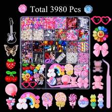 3980 Pcs Junk Case Charms Kit For Phone Case,Slime Craft,Cute Nail Art Charms - A1#樣式 1 - 查看 3
