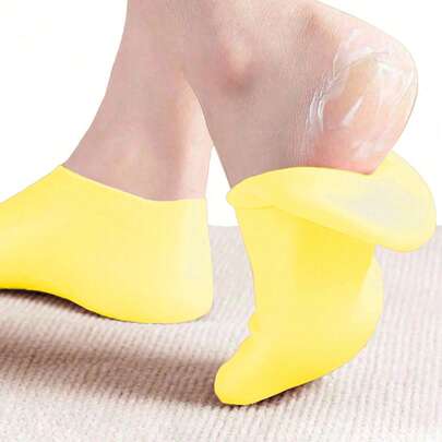 1 Paio di Calzini in silicone per il bagno dei piedi, per piedi secchi e screpolati, calzini in silicone idratanti per le donne, calzini per la cura dei piedi in silicone, calzini per spa con gel per la cura dei piedi dopo la pedicure. Idratante in gel per piedi secchi e screpolati - Massaggio rilassante, ammorbidente, cura dei piedi, cura della pelle