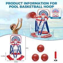 New Floating Pool Basketball Hoop Pool Basketball Hoop With 3 Balls And Pump Swimming Pool Toys Water Game For Ages 48 812 And Adults Indoor Outdoor Play