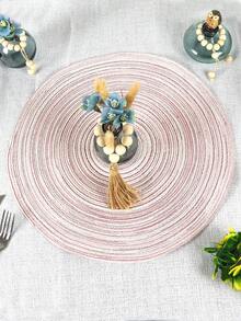 1pc Natural Woven Placemats Boho Place Mats For Kitchen Table Indoor/Outdoor Washable Heat-Resistant Placemat Wipeable Dining Table Mats For Camping, Festival, Wedding, Party - Multicolor - View 4