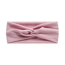4er-Pack einfarbige breite Yoga Stirnbänder für Frauen, kreuzverknotetes Athletik-Stirnband, modische Kopftücher