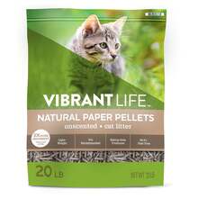 Pellets de papel naturales sin olor Vibrant Life, arenero para gatos, 20 lb - 1 - Ver 9