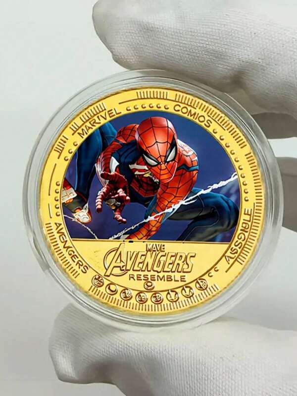 Marvel Marvel Spider Man Collector Coin,Avengers Commemorative Metal Coin With Case,Gift For Superhero Fans & Collectors,Suitable For Desk,Home Decor Display