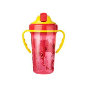 300毫升/10盎司卡通鸭嘴杯，适合6个月以上儿童，防漏吸管杯，适合1-3岁儿童，PPSU材质，3.2盎司（92克），多色