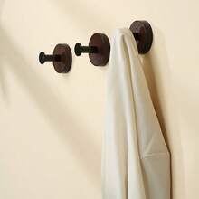 1pc/3pcs Wooden Clothes Hook, Single Peg Wall Mount Hanger Rack For Bathroom Cabinet, No Drilling Required - Multicolor - View 6