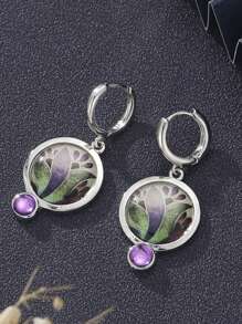 2pcs Vintage Elegant Floral Pattern Earrings, Stylish & Delicate, Suitable As Daily, Easter, Mother's Day, Birthday, Christmas Gifts